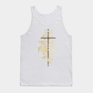 Floral Cross Tank Top